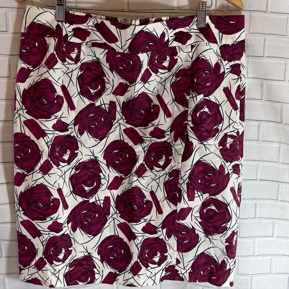 Piazza Sempione Lavia Rose Print Skirt Sz 50/US 14 - Picture 1 of 5